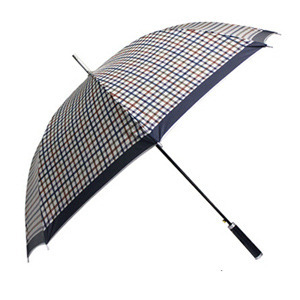 70 스틸 체크실버 투톤손잡이 우산 